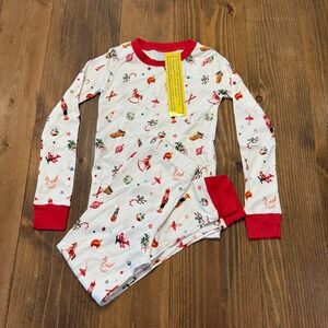 Lake Pima Cotton Pajama Set Christmas Ornament Holiday Unisex Kids Size 6 NWT